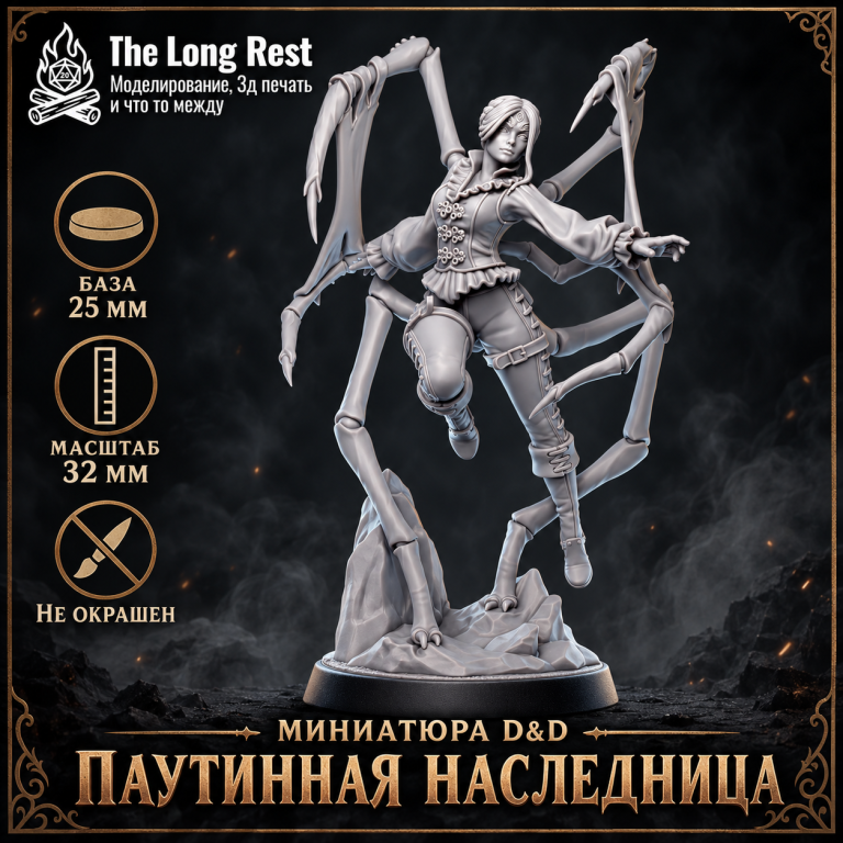 Паутинные наследницы — неокрашенные миниатюры D&D